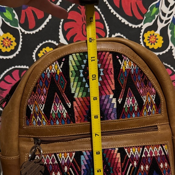 Boho Chic Multicolor Patterned Backpack - Picture 2 of 8